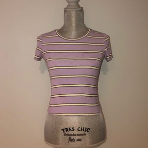 Purple Garage Cropped T-shirt